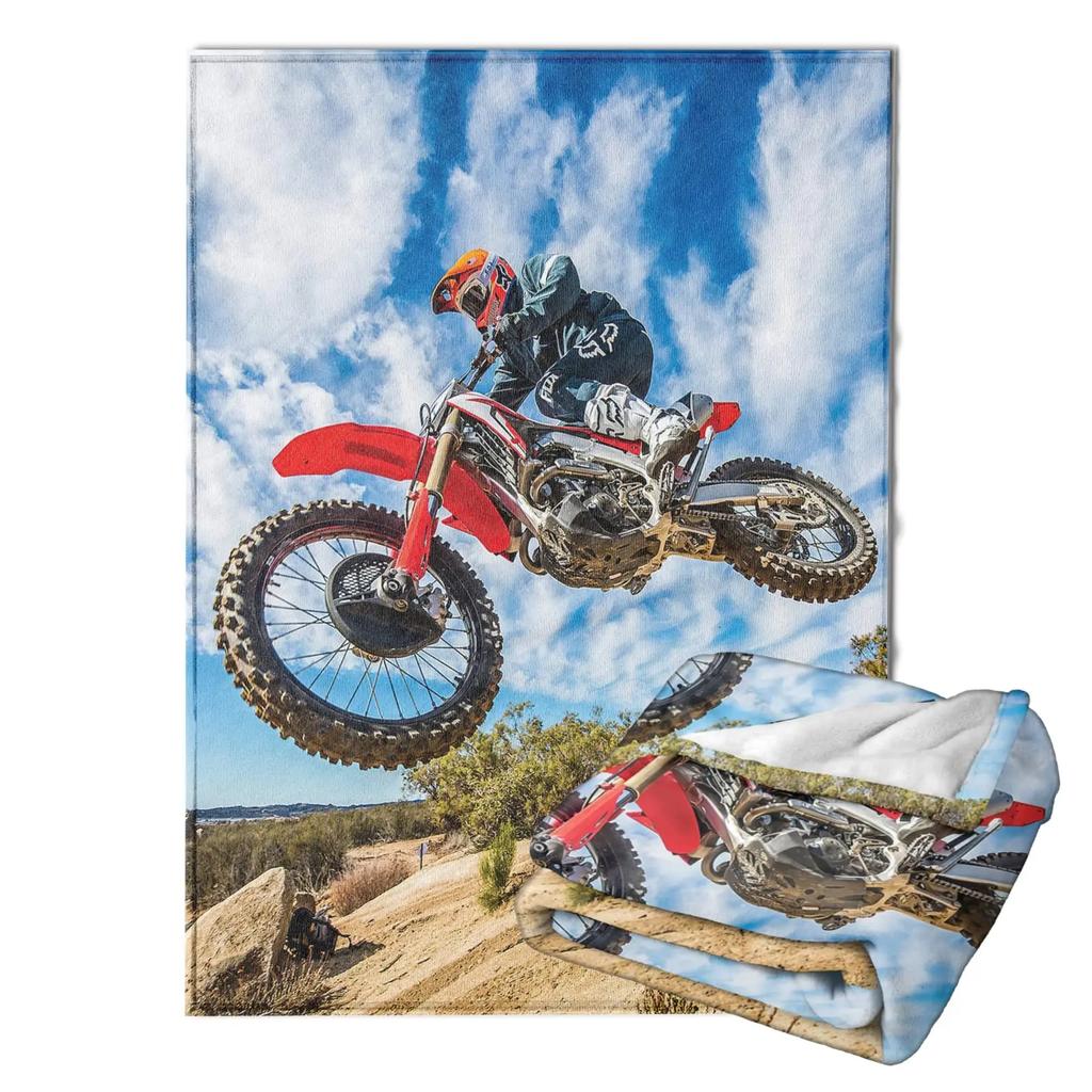 Prezenty 3D na motocykl dla mężczyzn i kobiet Koc do rzucania na kanapę, sofę, łóżko Pluszowy koc do rzucania Koc polarowy Miękka przytulna pościel do sypialni