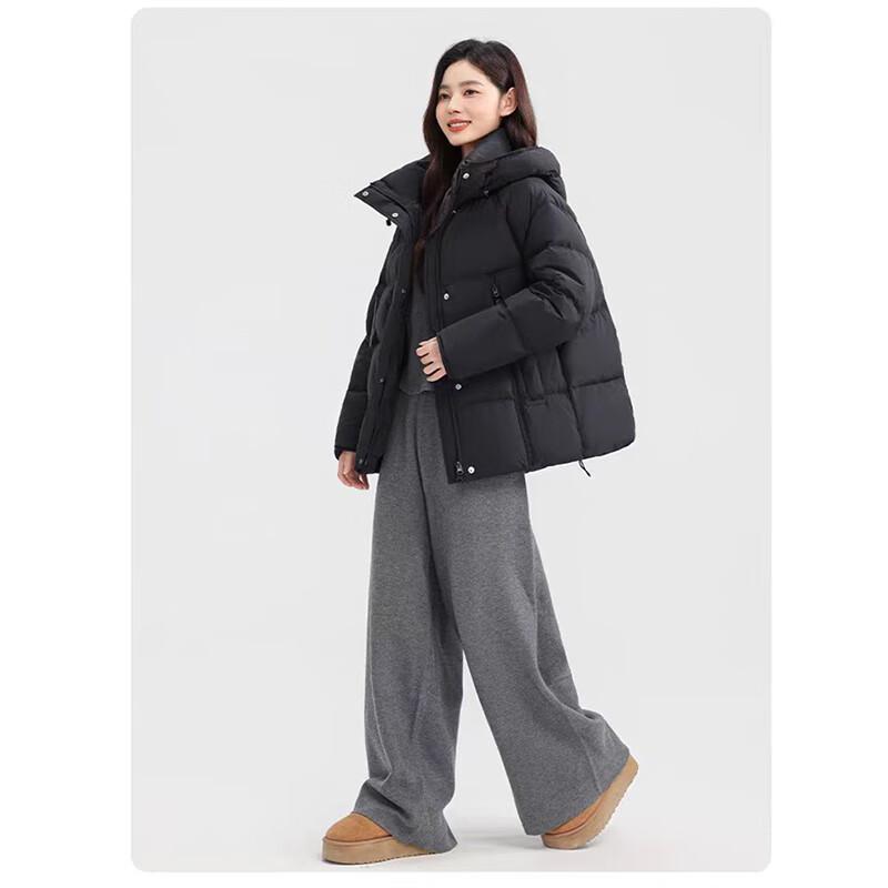 YAYA Women's Hooded Mid-length Puffer Down Jacket (YE5B608401M)