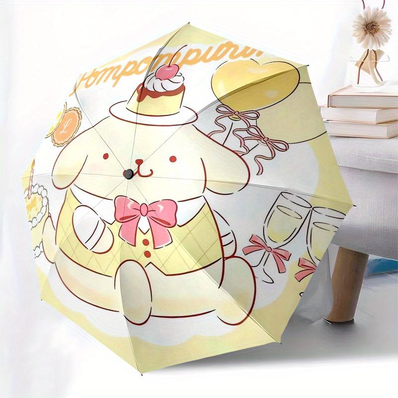 1pc Pompompurin Cute Dessert CharacterUmbrella with Plastic Handle,Suitable for All Seasons Home Travel Outdoor UmbrellaSanlio183