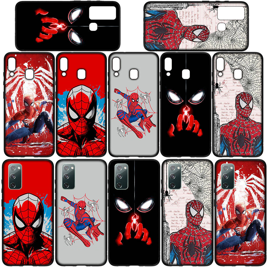 Etui na iPhone 15 14 Xiaomi Redmi Note 13 12 11 Pro Max X 8 7 9 XR Samsung Galaxy S24 S23 10 OPPO A15 Huawei Cartoon Spider Man Spiderman Phone Case