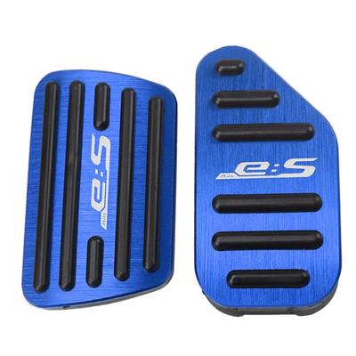 SAWAKAKI Aluminum Accelerator and Brake Pedal Covers with Set of 2 Designed for Daihatsu Mira Logo, (Blue), eS (LA350S, LA360S)