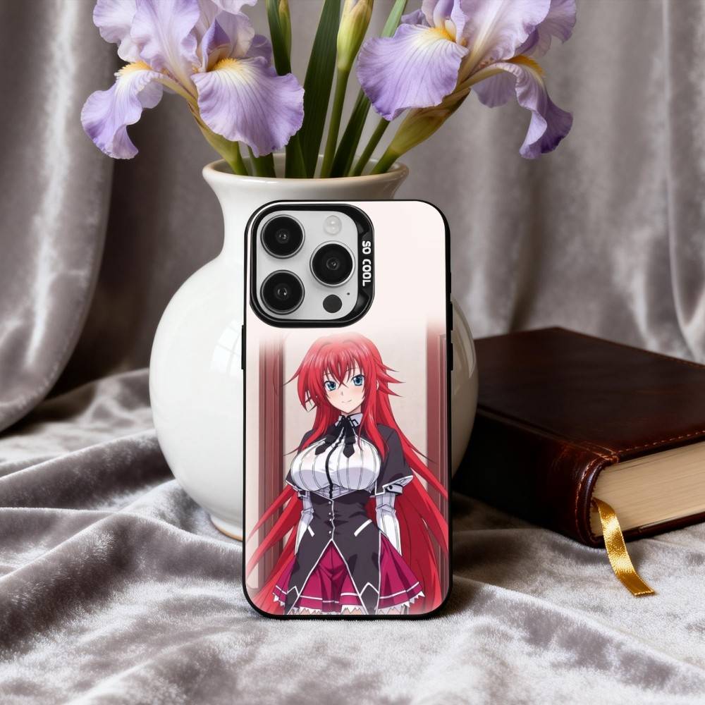 Anime E-Ecchi H-High S-School DxD Phone Case For iPhone17,16,15,14,13,12,11 Plus,Pro Max Black Candy Silver Plated Cover
