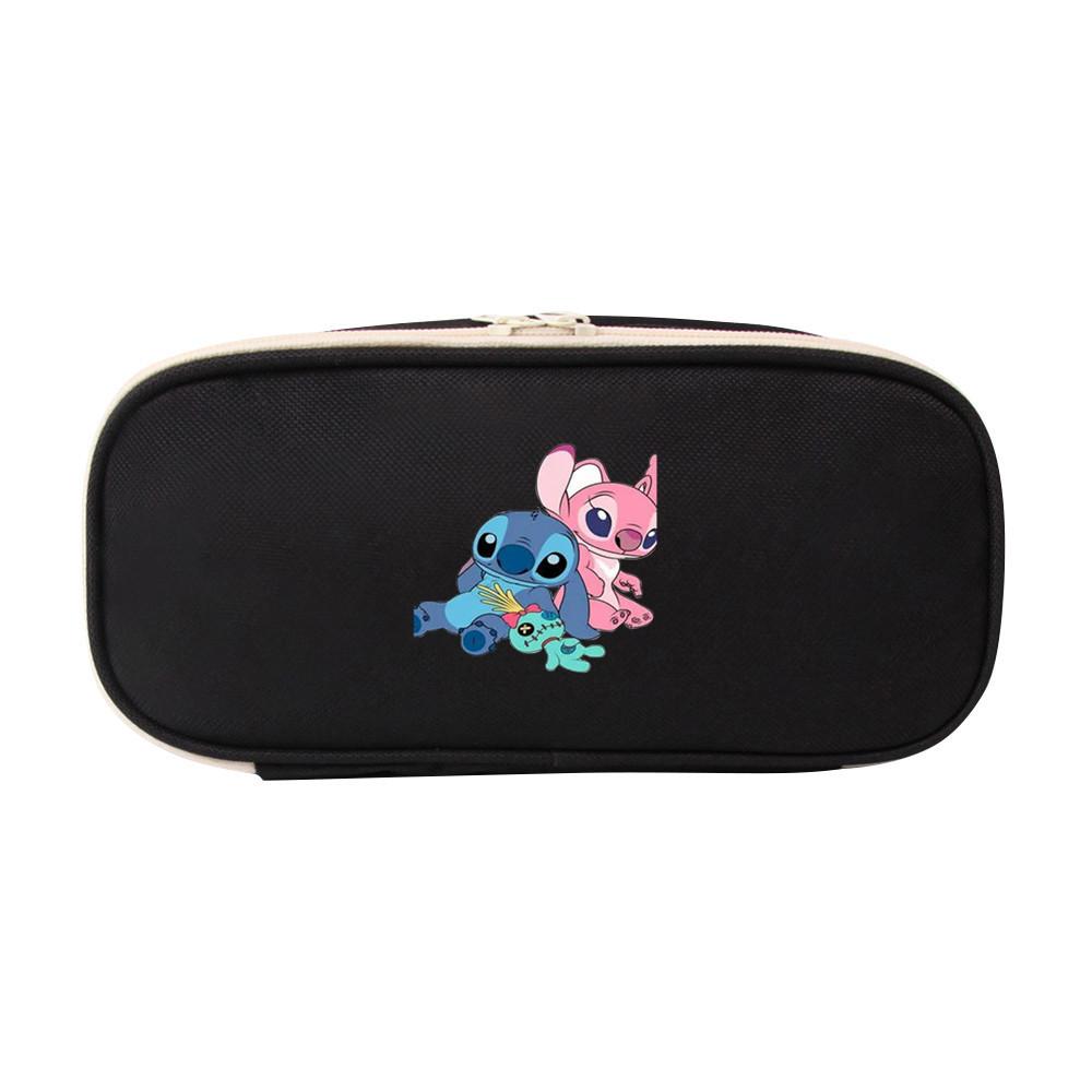 Stitch Colorful Pencil Case Canvas Storage Bag For Elementary School Students