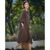 Women's Summer Cotton Lantern Sleeve Midi Dress