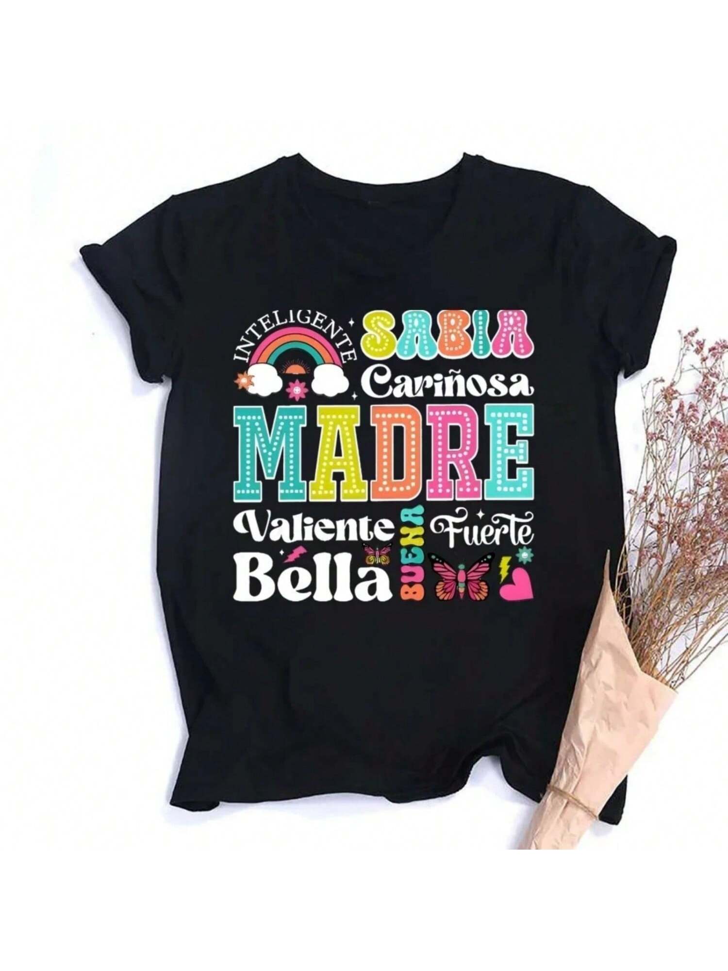Smart Intelligent Cute Brave Beautiful Kind And Strong Mom Printed Shirts Mama Life T-Shirt Female Tee Mother Day Outfit Gift S разноцветный
