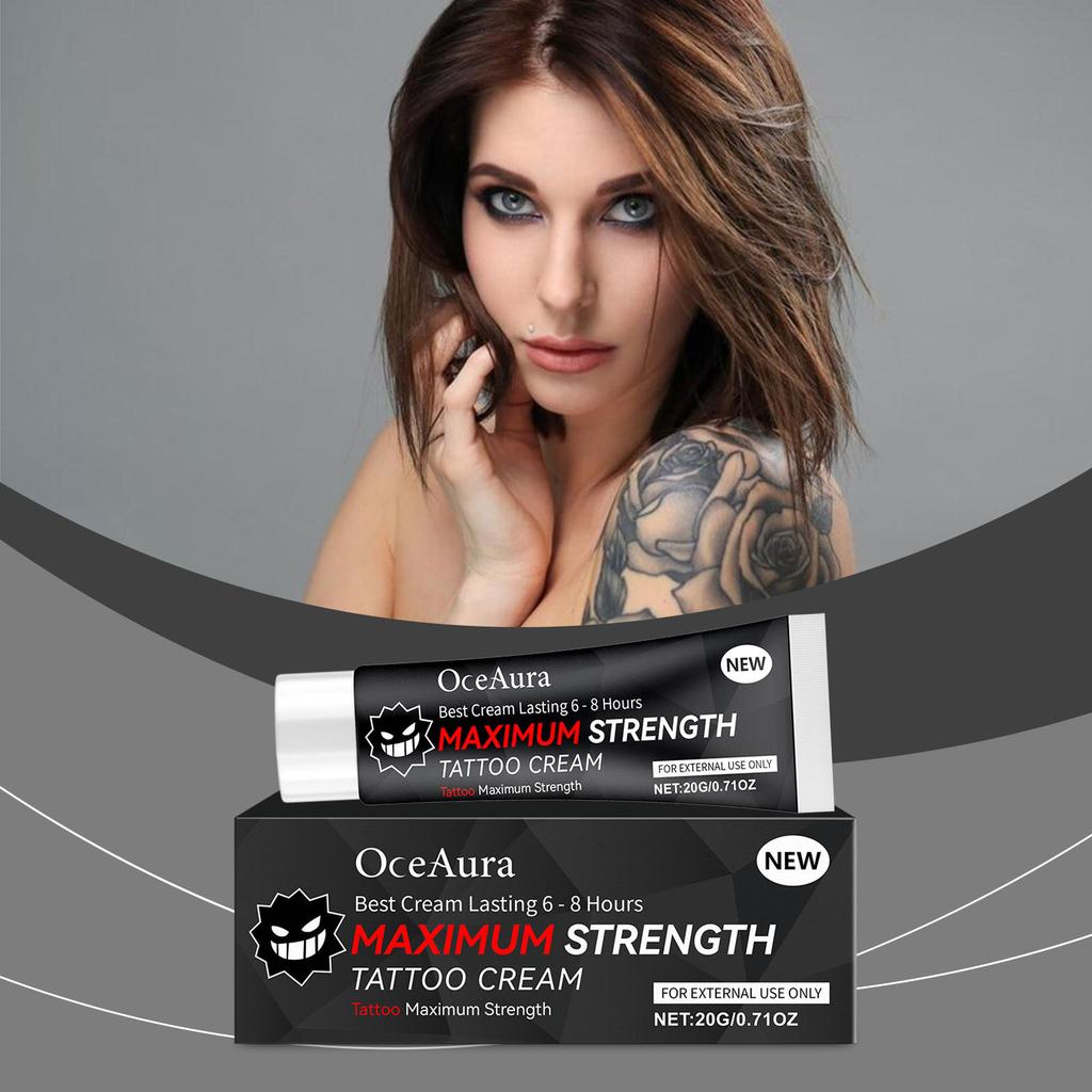 OceAura tattoo soothing gel gentle cleansing moisturizing body skin care gel
