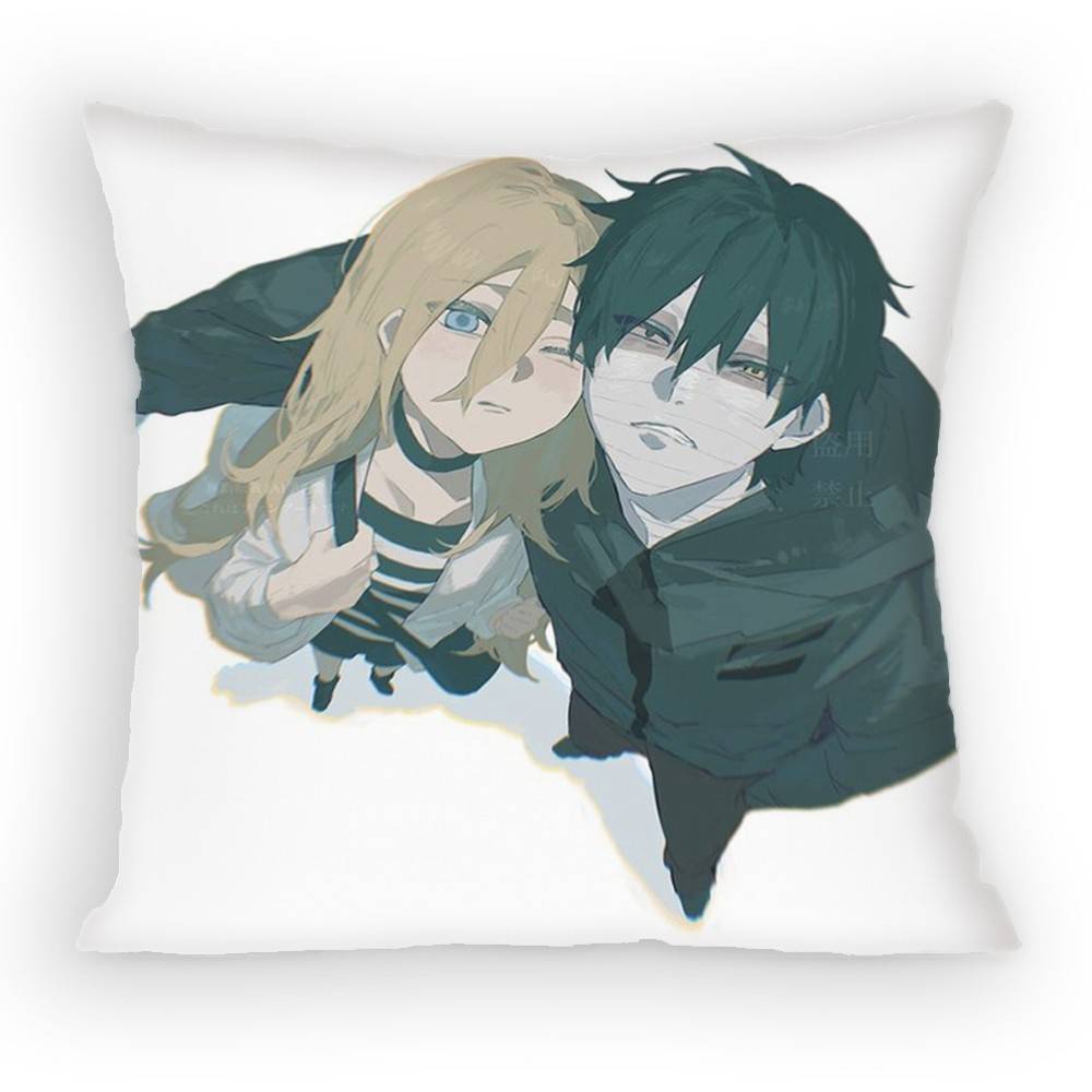 Angels of Death Rachel x Zack Pillow Case Sofa Living Room for Bedroom car Headboard Backrest Cushion Square Cushion Nap Time