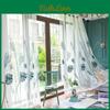 Curtains Dining Room Living For Bedroom Embroidery Solid Beige White Tulle Sheer Window Modern Voile Organza Fabric Drapes