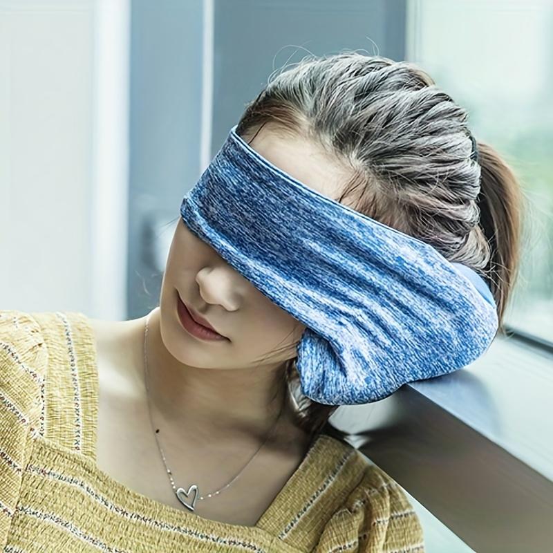 Portable Neck Pillow & Eye Mask Cushion, Soft Support Rest Pillow For Airplane Office Nap, Travel Sleep Cushion With Adjustable Strap