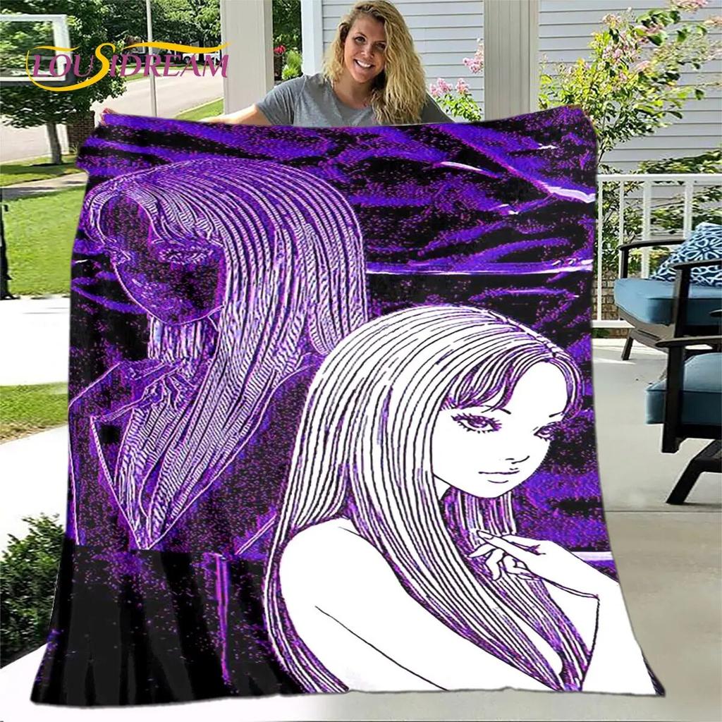 Junji Ito Tomie Kawakami Ghost Soft Plush Blanket,Flannel Blanket Throw Blanket for Living Room Bedroom Bed Sofa Picnic Cover