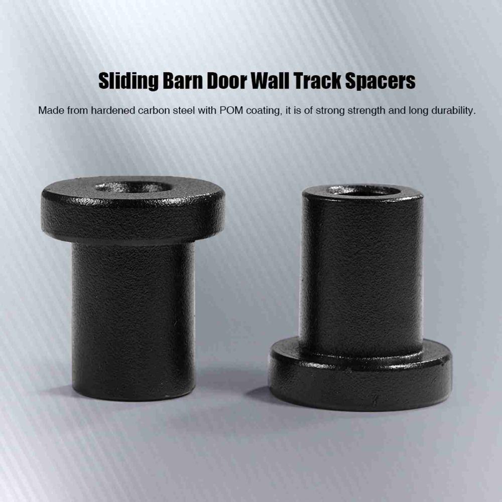 4pcs Carbon Steel Sliding Door Hardware Black Wall Track Spacers Barn Door Spacers  Barn Door