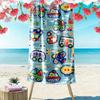 Buntes Cartoon-Fahrzeugmuster Handtuch Strandtuch schnelltrocknend für Reisen Outdoor-Sport Joggen Strand und Schwimmen
