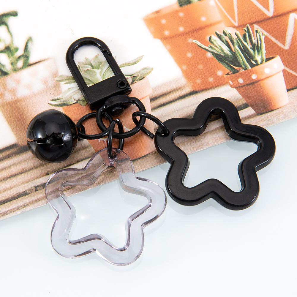 1pc 2pcs Hollow Star Charm Bag Phone Strap Pendant Colorful Acrylic Beads Keychain Accessories Cellphone Lanyard Keyring Jewelry