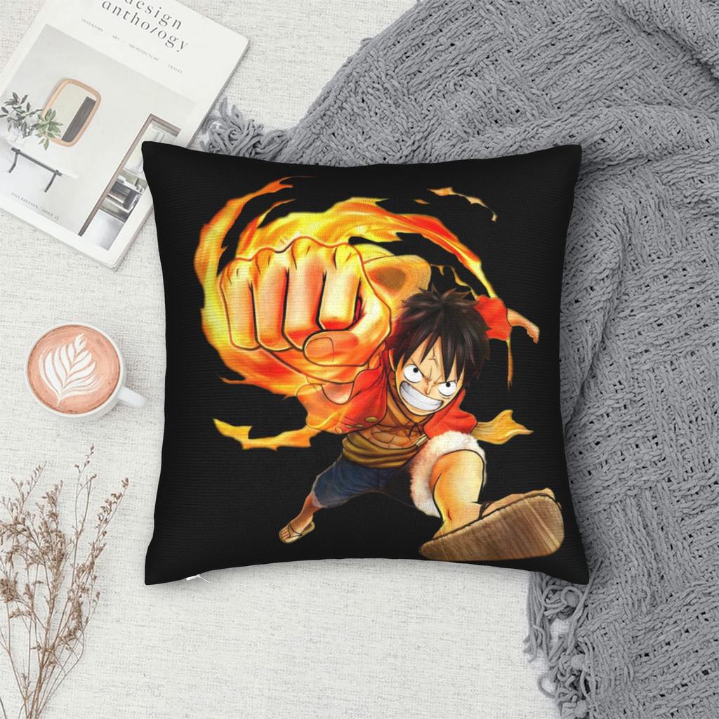 Luffy Anime Angry Luffy Shirt Throw Pillow Qpcq15Yqr0D Square Pillow Case Polyester Decorative Pillow Casual Pillowcase