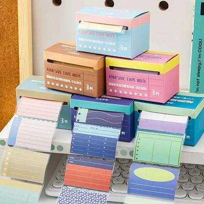 70 fogli/scatola estraibile stile nota adesiva per bambini semplicità vuota linea orizzontale memo pad studio adesivo espandibile studente