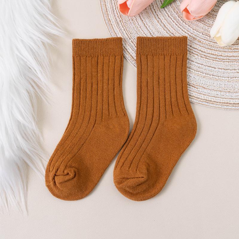 Baby Boys Girls Socks Breathable Toddlers Kids Short Socks Solid Soft Cotton Stripe Infant Princess Cute Socks For 0-8Years