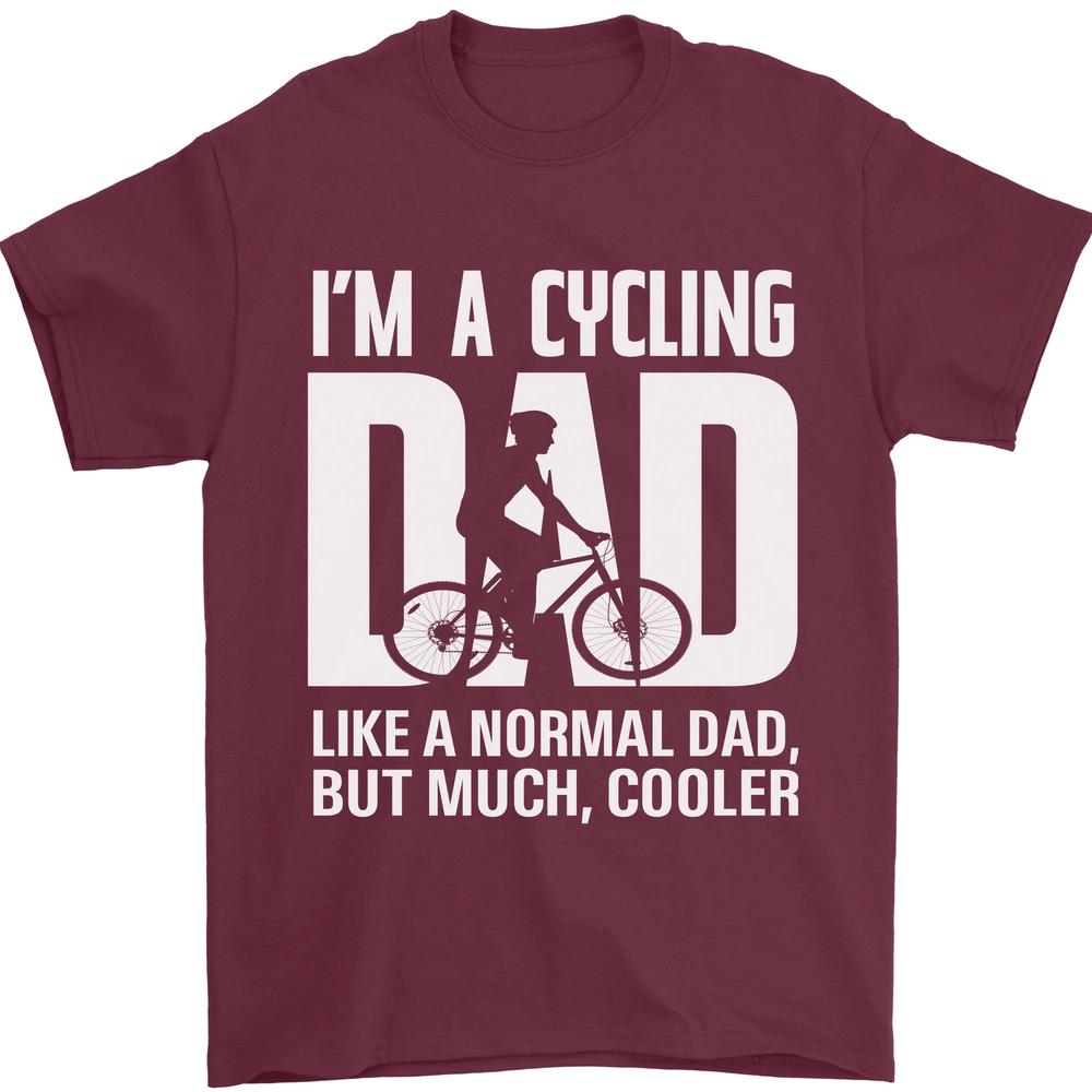 Cycling Dad Like a Normal Dad Fathers Day Unisexs TShirt 100 Cotton S