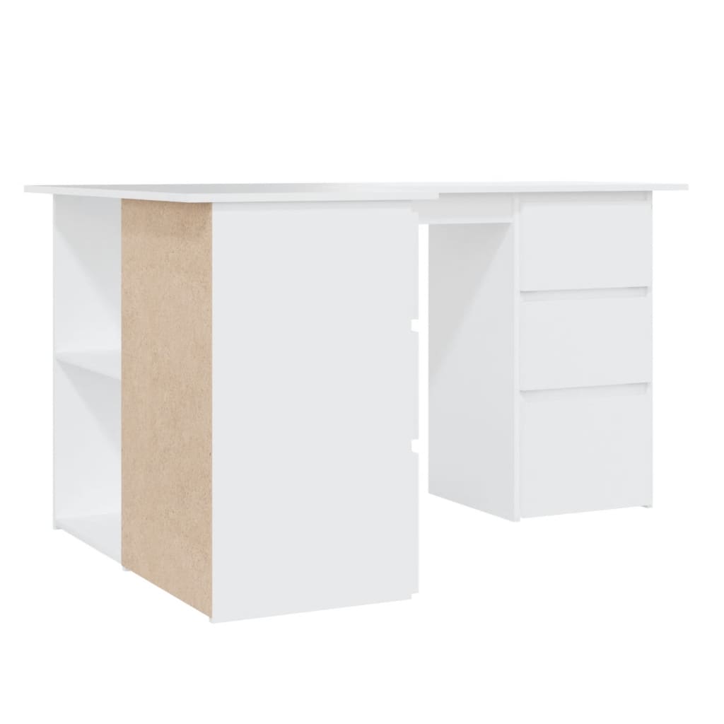 Scrivania Angolare Bianca 145 x 100 x 76 cm Truciolato