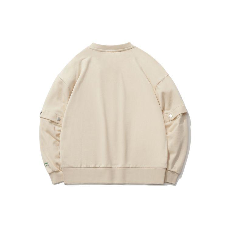 Li-Ning X Disney Joint Fashion Series Printed Half-Zip Crew Neck Sport Sweatshirt Women Sweatshirt Cassava-Apricot AWDR140-3