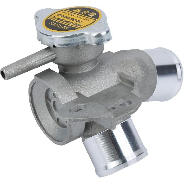 

Upgraded Aluminium Upper Radiator Coolant Filler Neck Kit(2PCS).Fit for 2007-2013 Nissan Altima,Maxima.Engine Radiator Outlet Flange