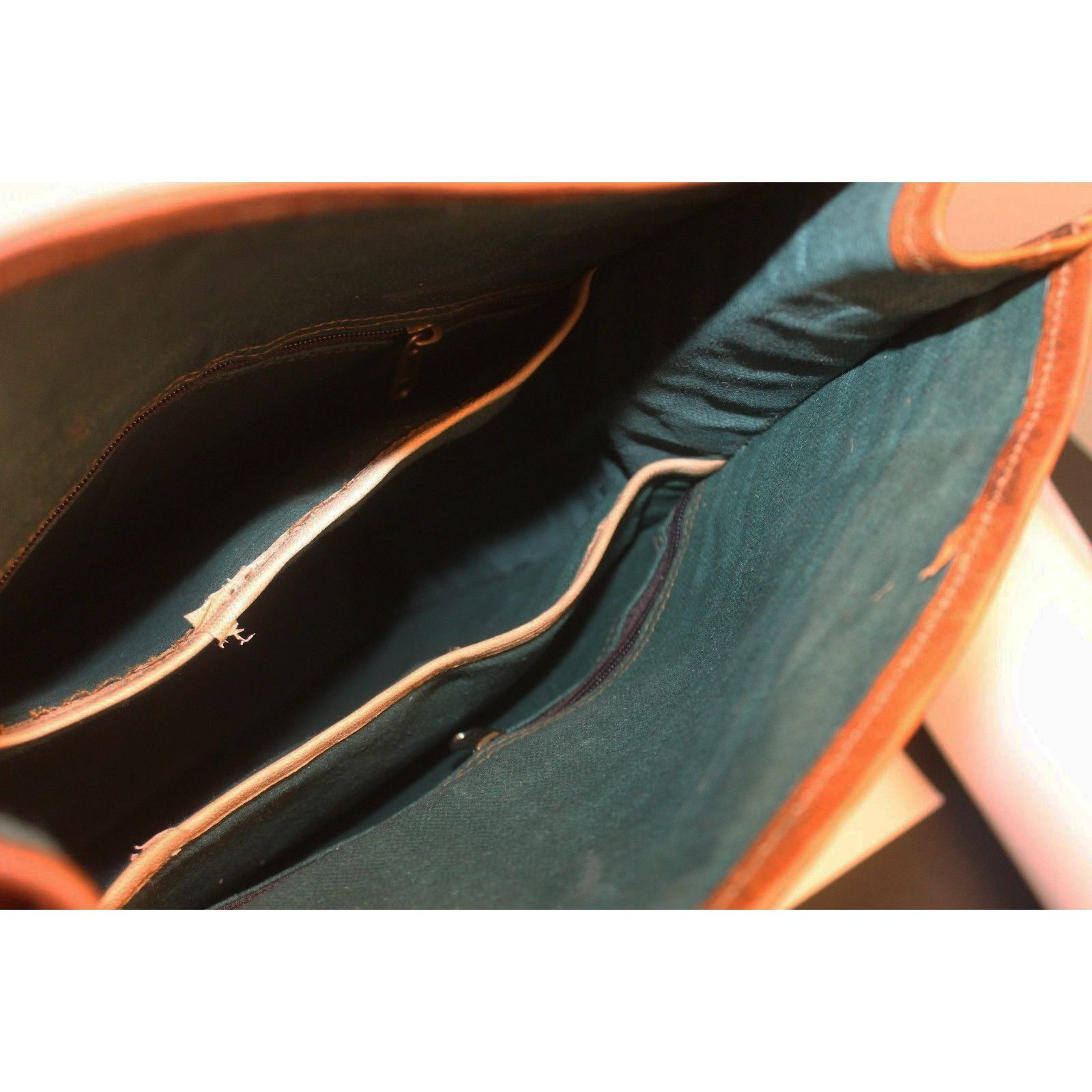 16-дюймовый мужской рюкзак из натуральной кожи — фото 6