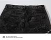 2025 Niche Embroidered Lightning Loose Jeans for Men & Women - Casual Street Style Straight-Leg Floor-Length Pants