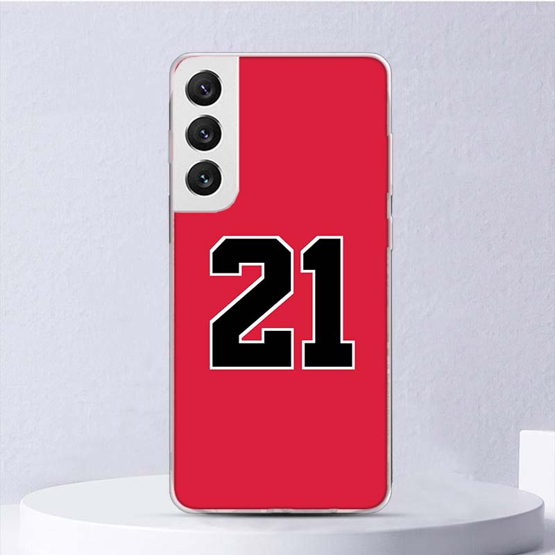 Basketball 23 24 Number Soft Case For Samsung Galaxy S22 S21 Ultra S20 FE S10 Plus Phone Cover S9 S8 + S10E S7 Edge S6 Funda Coq