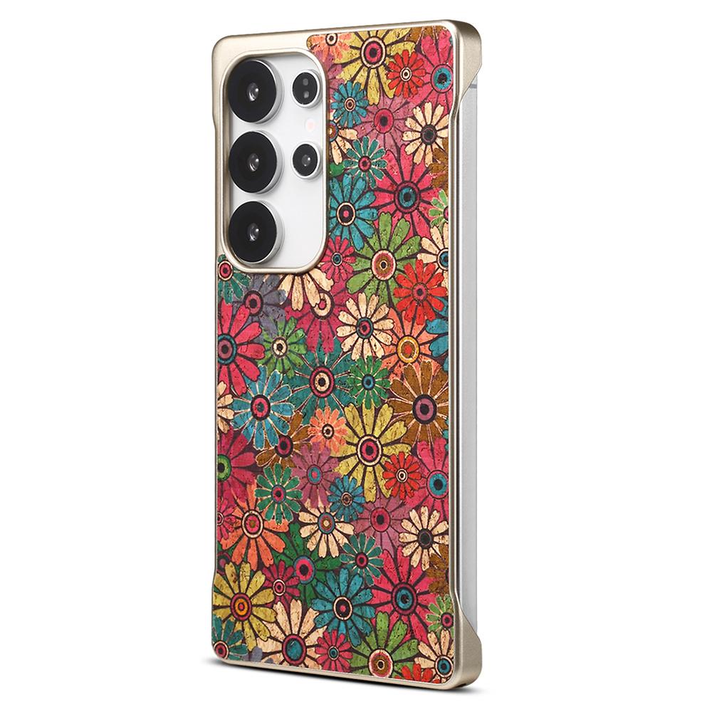 

For Samsung Galaxy S25 Ultra Phone Case Compatible with MagSafe Embossed Pattern PC Mobile Cover Sunflower