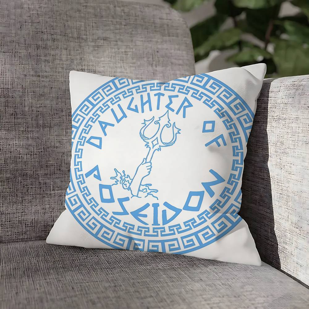 

Son Daughter of Poseidon Greek Throw Pillow Case For 50cm 30cm 55cm 45cm 40cm Square Bed Pillowcase Cover 12x12Inch