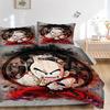 3pcs Kuririn's Fiery Stance Dragon Ball Z Pattern Bedding Set, 1* Cover + 2*Pillowcases, Printed Bedding Set, Soft and Comfortable, Suitable