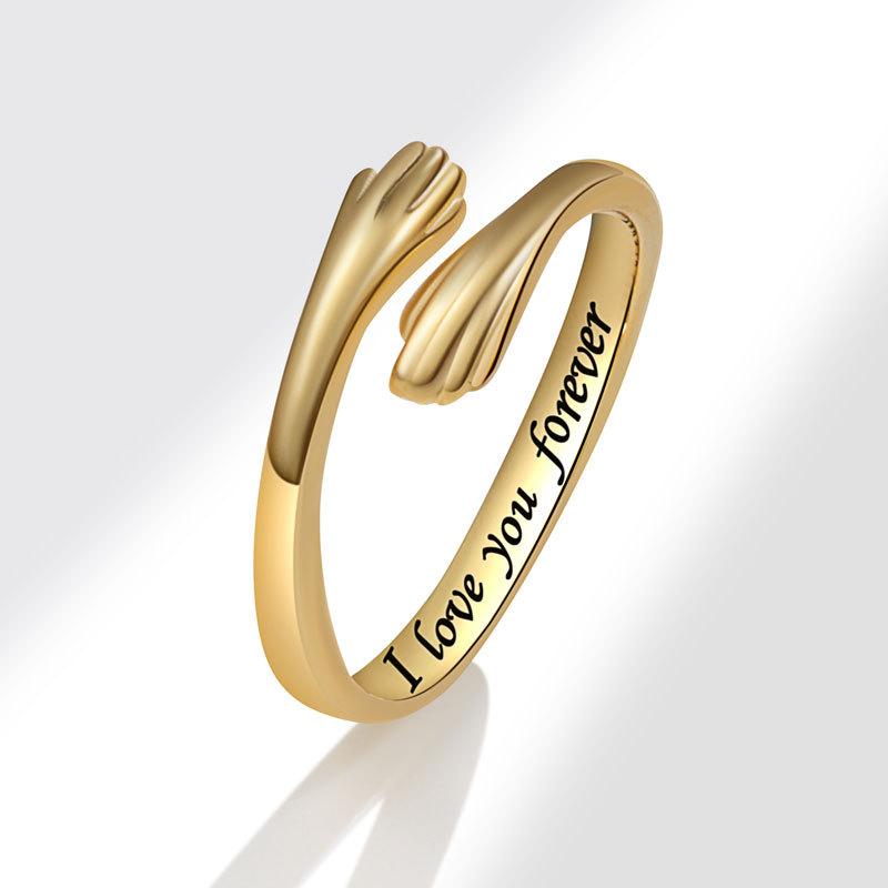 Fashion Personalized Index Finger Ring Niche Design Geometric Twist Open Ring Temperament Retro Couple Ring for Girlfriend Simple Geometric Ring