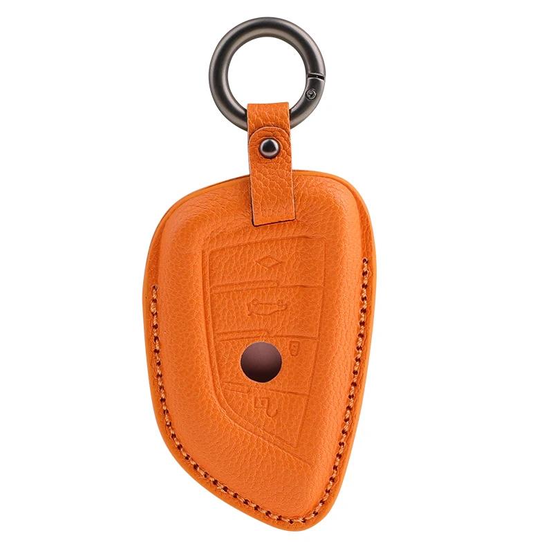 Sheepskin Car Key Case Bag For Bmw 1 5 6 7 Series G20 G30 G11 F15 F16 G01 G02 F48 X1 X4 X5 X6 X7 Keychain Accessories