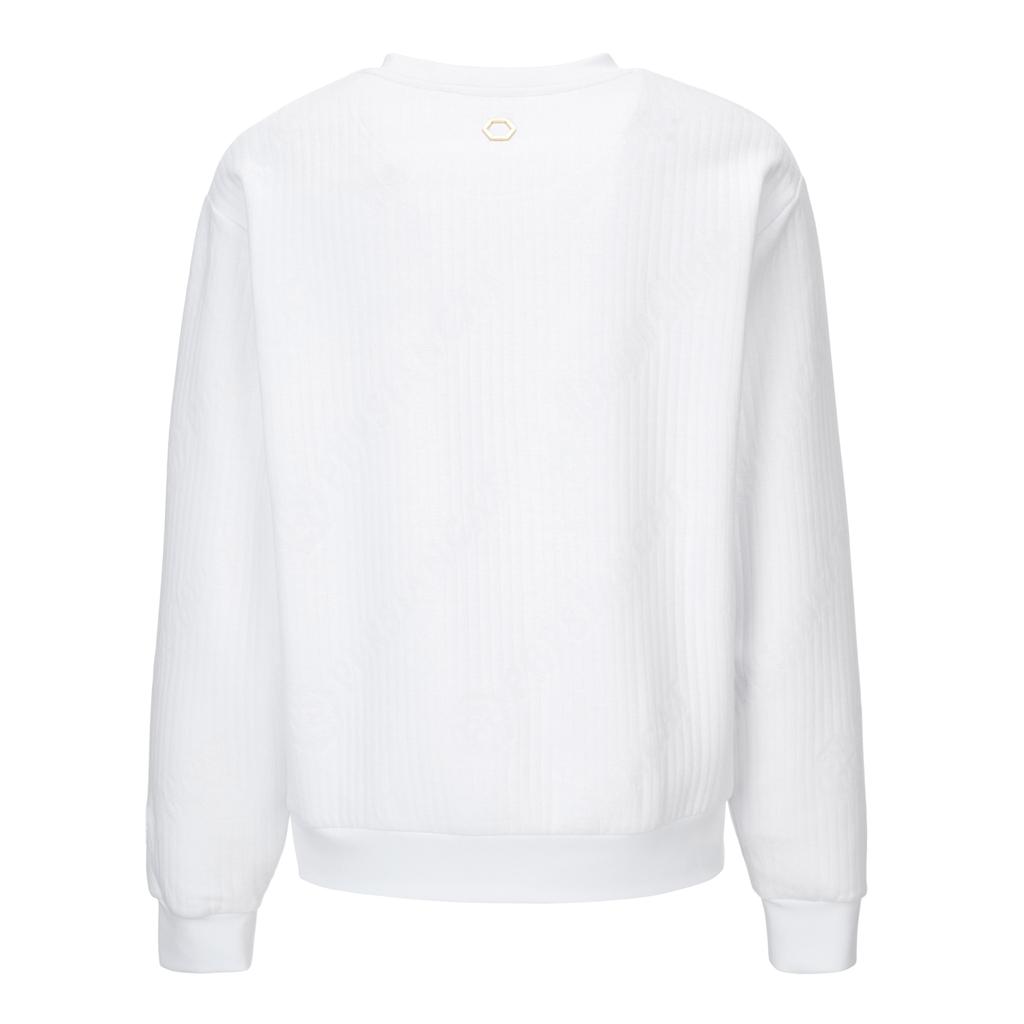 PERSIANCAT GOLF Logo Jacquard Jersey Sweatshirt White