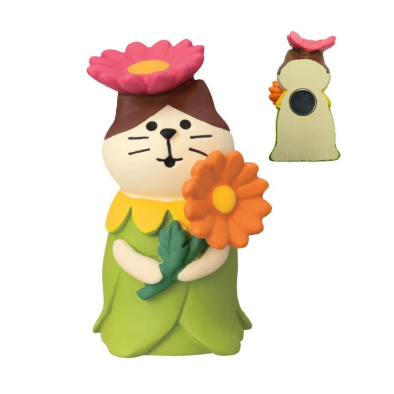 Japanese cat refrigerator sticker, grocery zakka cute bread coffee shop decoration gift miniature resin ornament