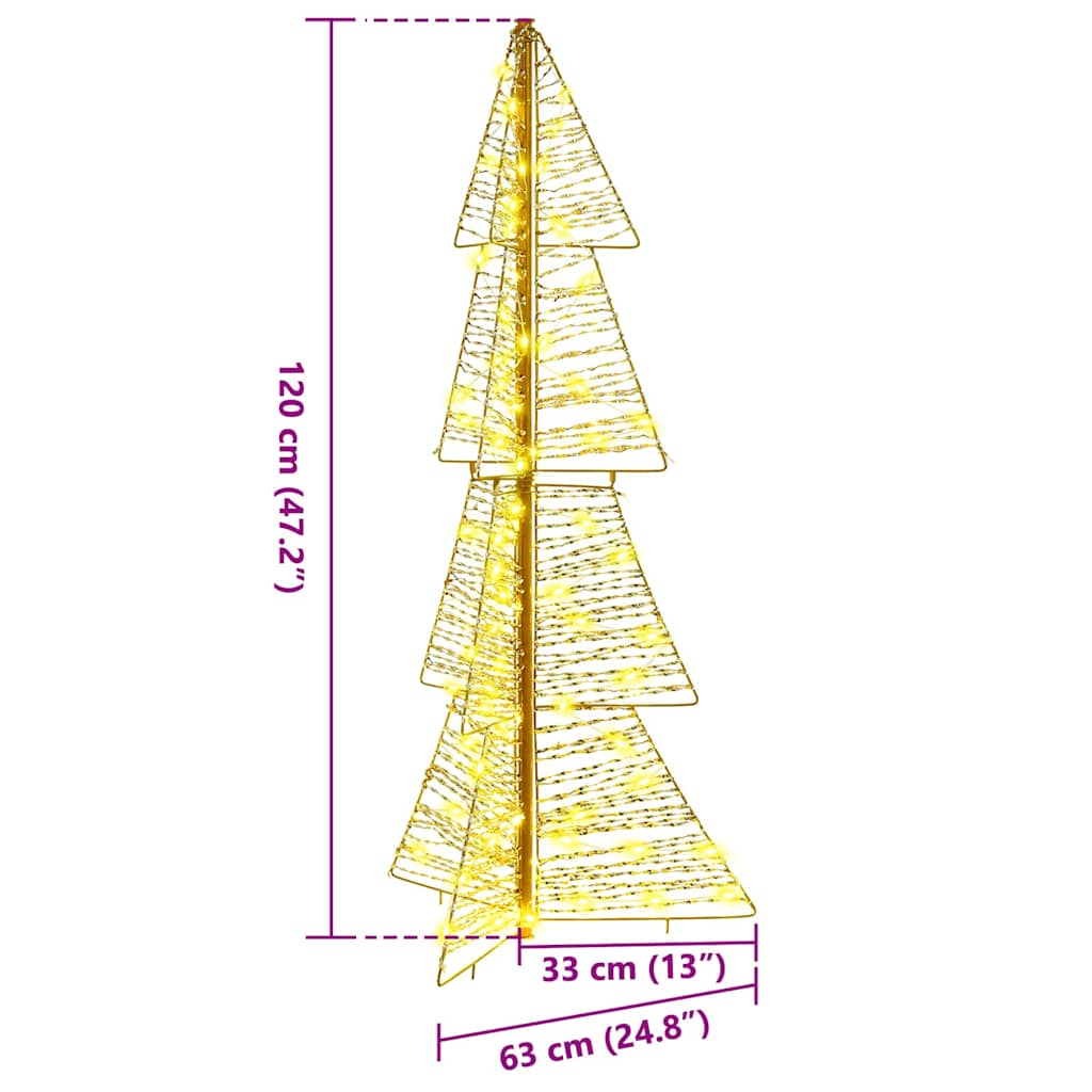 Christmas Tree with 100 LEDs Warm White 120 Cm PET