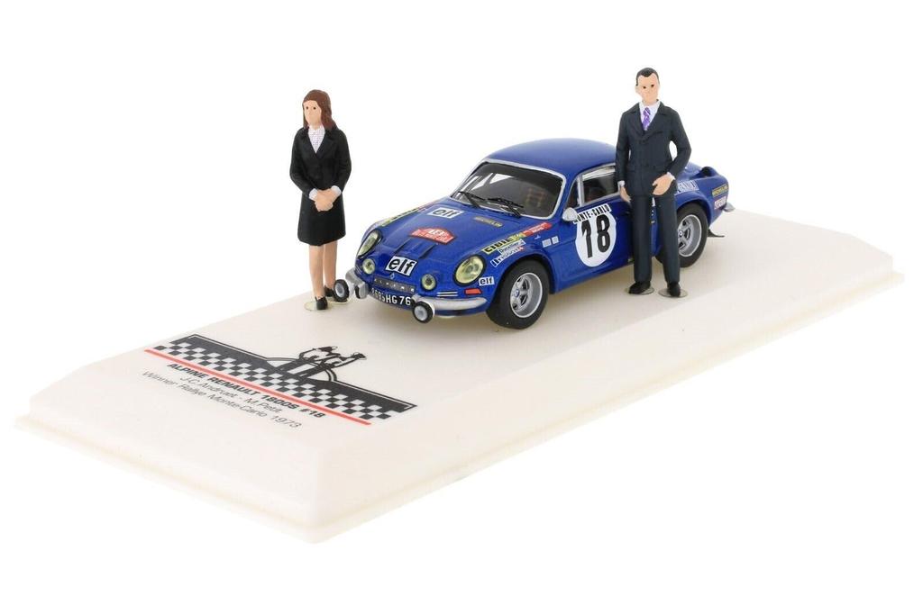 IXO Alpine Renault 1800 S 1973 Monte Carlo Rally Winner with Petit 1/43 #18 Figure, J.C. Andruet/M.