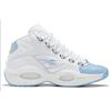 Reebok Mens Question Mid On To the Next Unisex Sneakers White Cloud-White Fluid-Blue GW8854