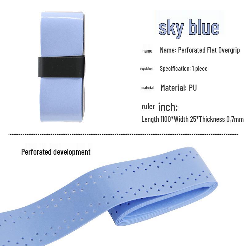 Perforated PU Overgrip: Non-slip Sweatband for Badminton & Tennis Rackets
