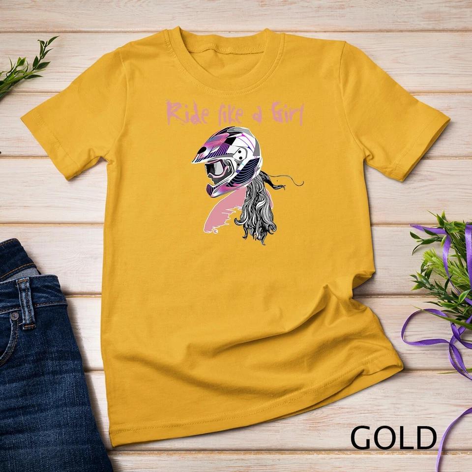Motocross Shirt Women Dirt Bike Girls Tee RIDE LIKE A GIRL Unisex T-shirt 4 3XL