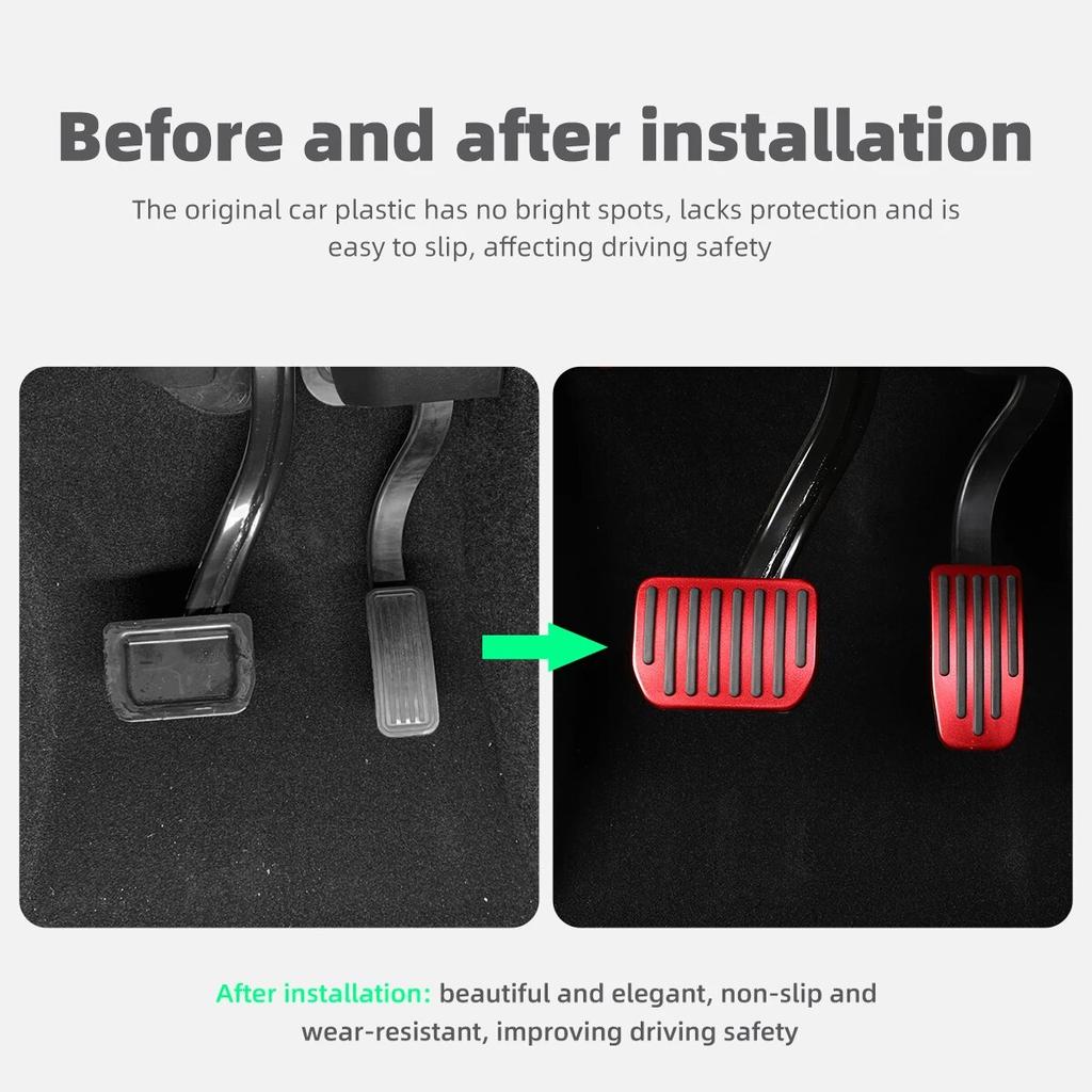 Aluminum Alloy Foot Pedal For Tesla Model 3 Model Y Accelerator Brake Pedal Rest Pedal Pads Mats Cover ModelXS 2023 Accessories