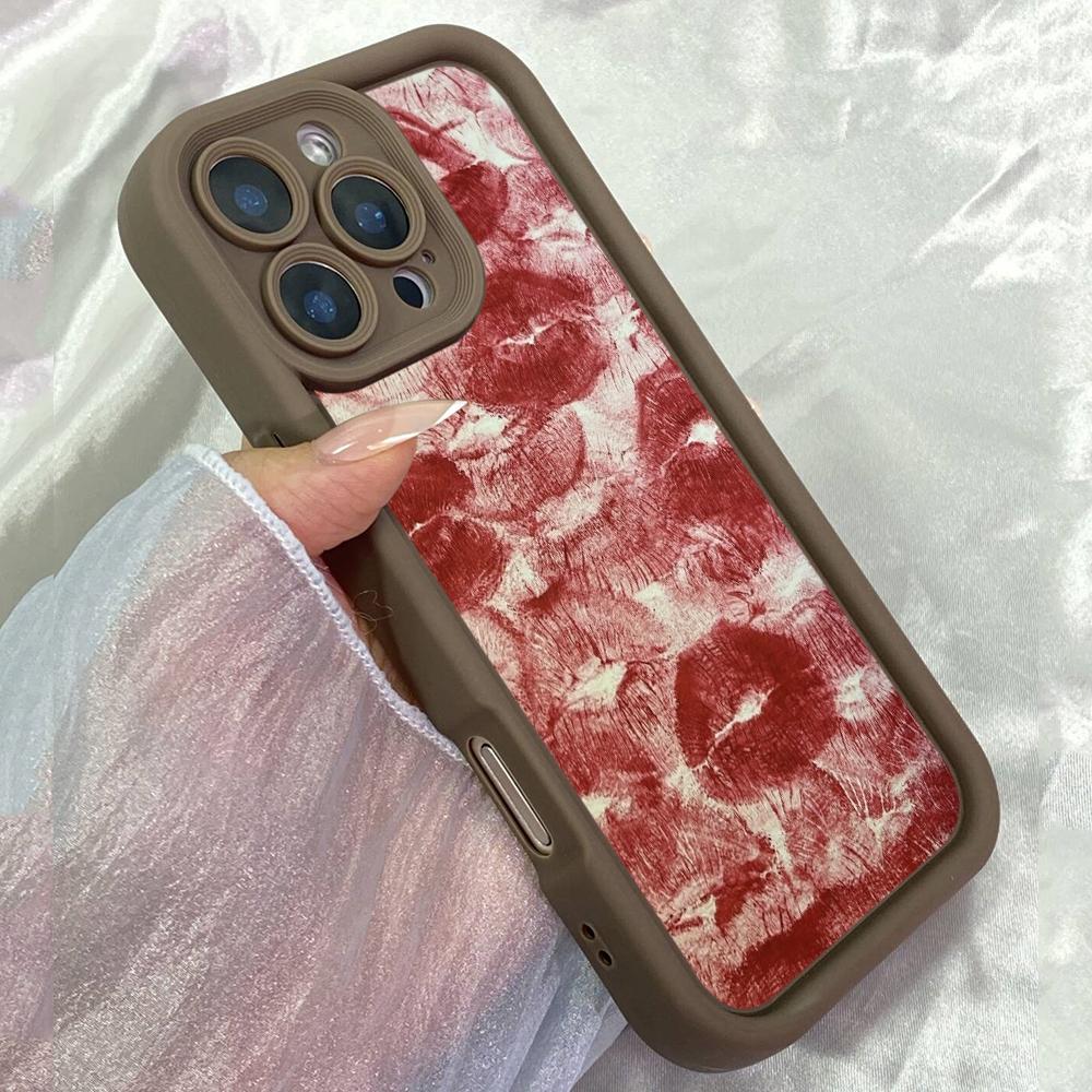 JT439 Queen Red Lips for iPhone 17 16 15 14 Pro Max Samsung S26 S25 Ultra A17 A07 A56 A16 A14 Xiaomi 15T Redmi 15c Note 14 Soft Case