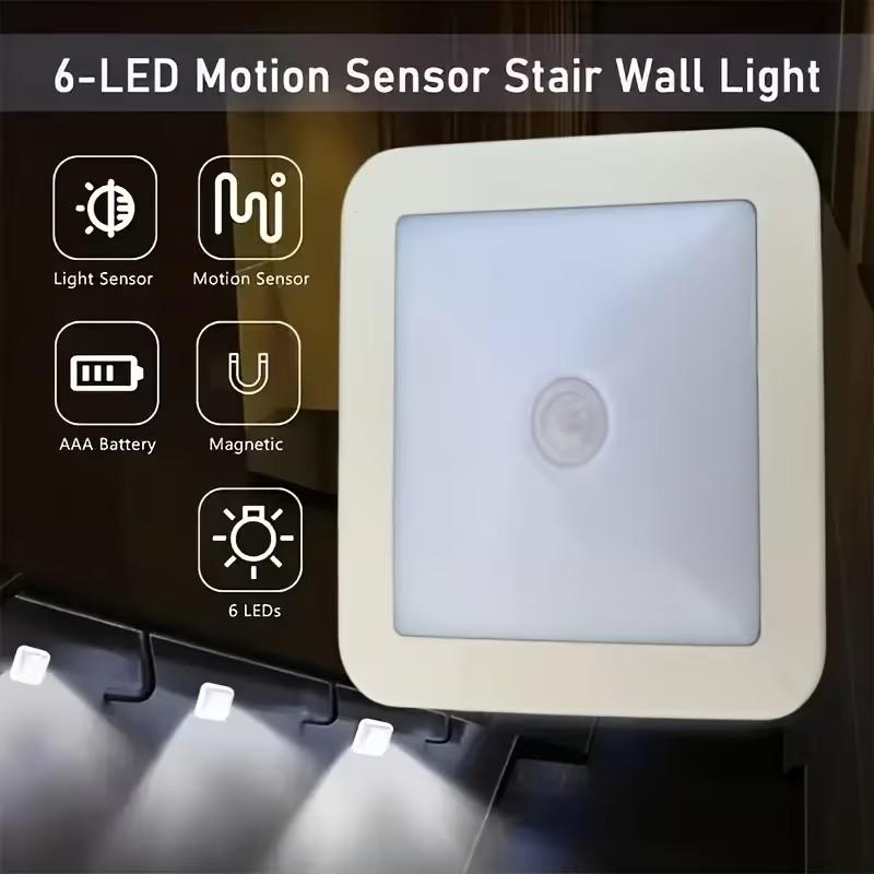 Human Motion Sensor LED Night Light Ideal for Staircases, Car Interiors, Cabinets, Bedside Tables, Hallways, and Kitchens