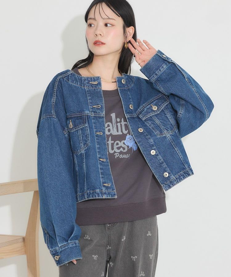 Music Denim Indigo [earth & Ecology] Outerwear, No-collar Jacket, Women's,