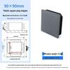 Square Plastic Furniture Tube Plug Foot Pad - Wear-Resistant Protector for Tables, Stools, and Chairs