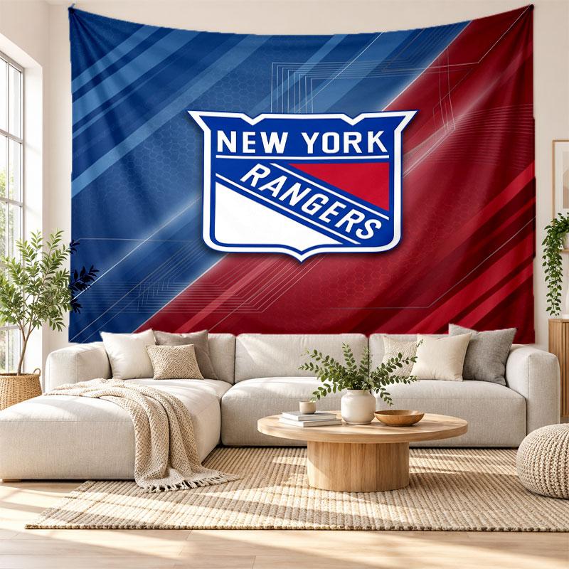 New York Rangers Wall Tapestry, Soft Fabric Wall Hanging, Decorative Backdrop For Bedroom Home Wall Art