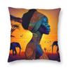 Neon Modern African Abstract Art Square Pillowcase Pillow Cover Cushion Throw Pillow for Home Sofa Living Room