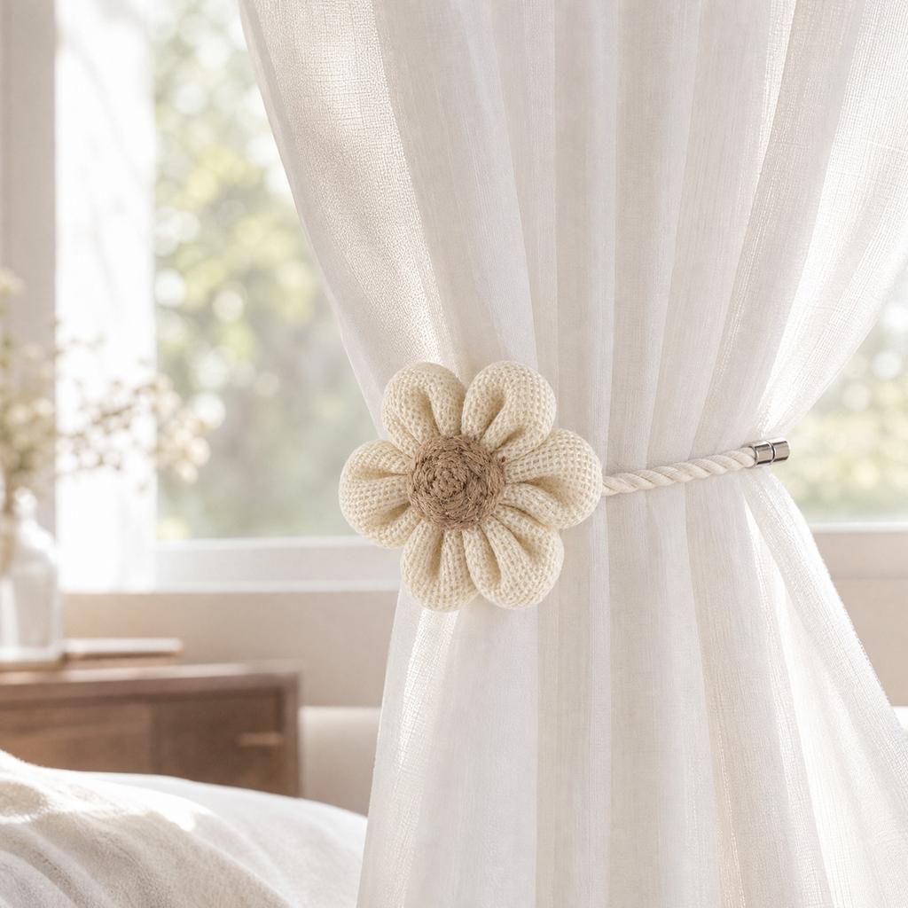 Magnetic Flower Curtain Tiebacks Decorative