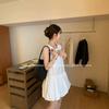 White Sleeveless Vest Dress Women's Summer Gentle Wind Temperament Skirt Small Loose Bud Short Skirt