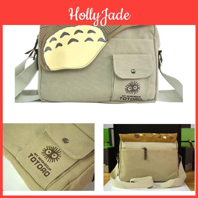 Mein Nachbar Totoro Anime Cartoon Leinwand Schultasche