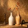 Keramikvase im Retro-Stil - Kleiner Durchmesser, Dekoration für Zuhause, Wohnzimmer, Bartresen, Paradiesvogel Mönchsfrucht Design.